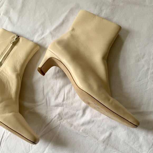 Staud Wally Leather Ankle Boots Cream 39 - Picture 15 of 16